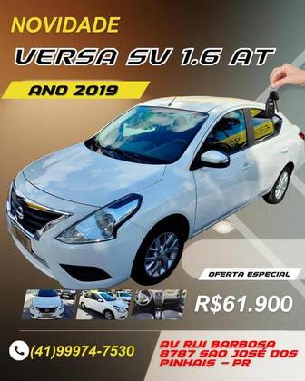 NISSAN VERSA 1.6 16V FLEXSTART SV 4P XTRONIC
